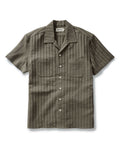 flatlay of The Conrad Shirt in Fatigue Olive Dobby Stripe