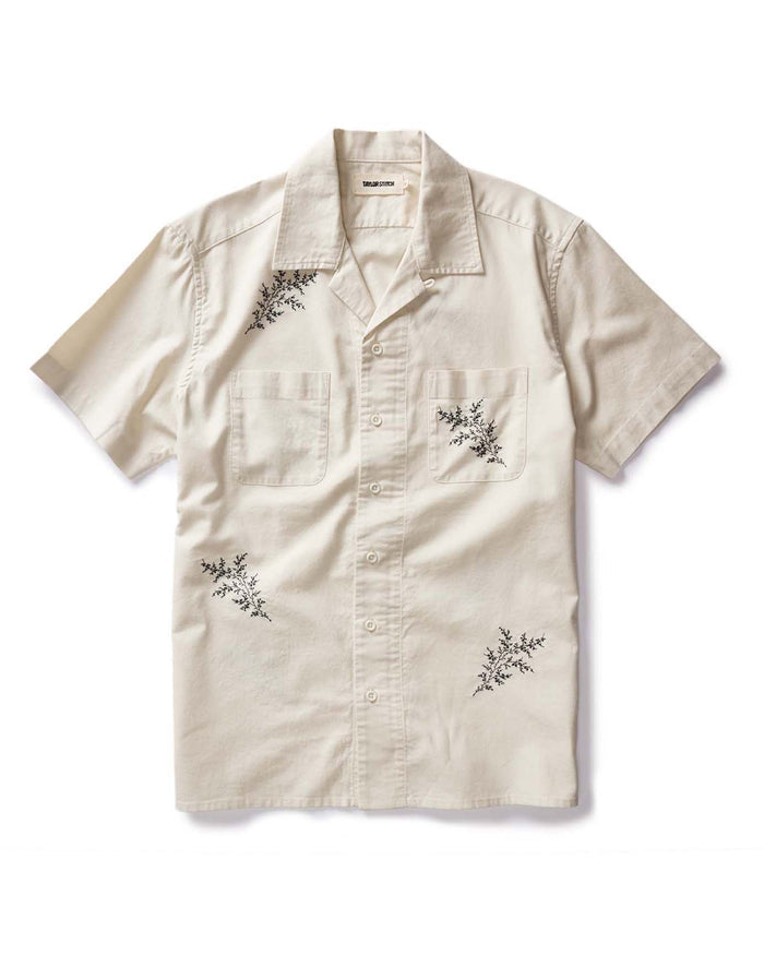 flatlay of The Conrad Shirt in Seaside Embroidery