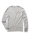 flatlay of The Cotton Hemp Long Sleeve Tee in Heather Grey