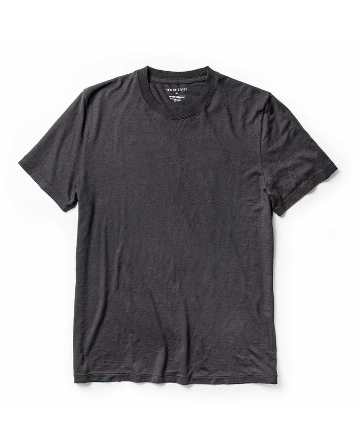 flatlay of The Cotton Hemp Tee in Charcoal