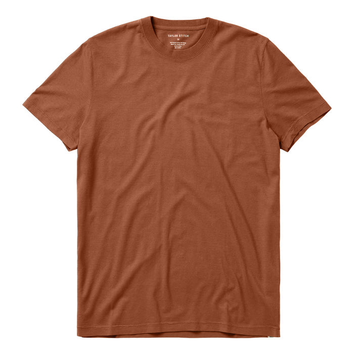 flatlay of The Cotton Hemp Tee in Copper