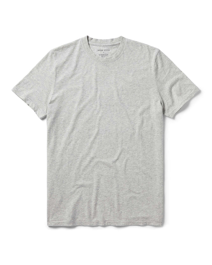 flatlay of The Cotton Hemp Tee in Heather Grey