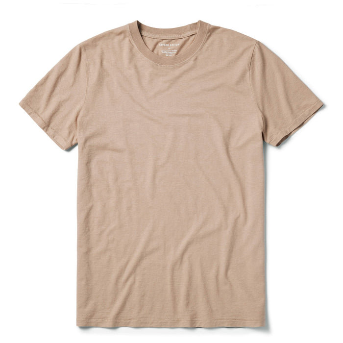 flatlay of The Cotton Hemp Tee in Khaki
