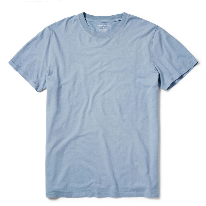 flatlay of The Cotton Hemp Tee in Ocean