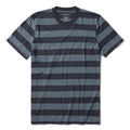 flatlay fo The Cotton Hemp Tee in Storm and Navy Stripe