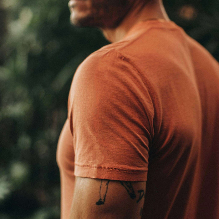 The Cotton Hemp Tee in Sunburn