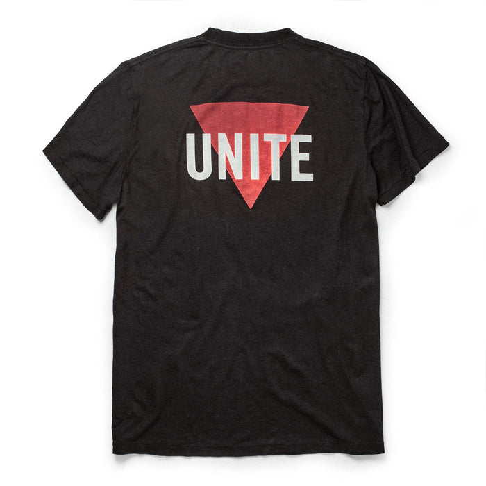 flatlay of The Cotton Hemp Tee in Unite, shown from the back