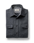 folded flatlay of The CPO Shirt in Heather Slate Twill