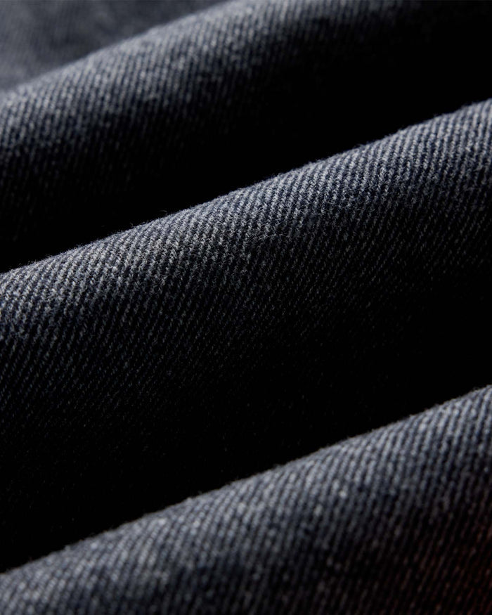 material shot of the fabric on The CPO Shirt in Heather Slate Twill