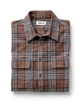 folded flatlay of The Craftsman Shirt in Brick Plaid
