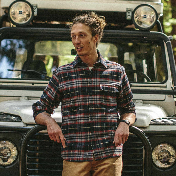 The fit model next to his truck
