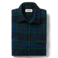 flatlay of The Crater Shirt in Evergreen Check