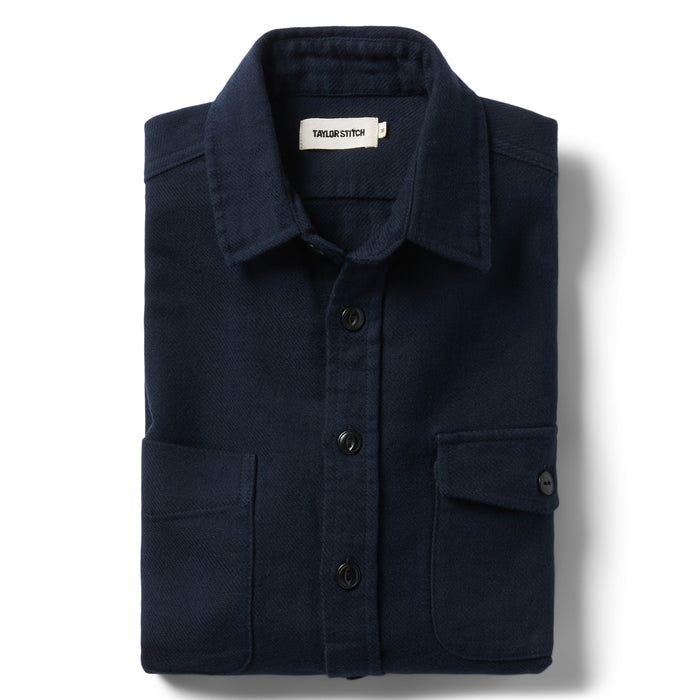 flatlay of The Crater Shirt in Navy Twill