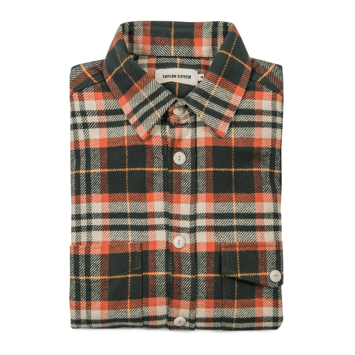 The Crater Shirt in Olive Plaid