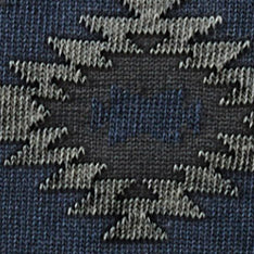 color swatch of The Crew Sock in Navy Kilim