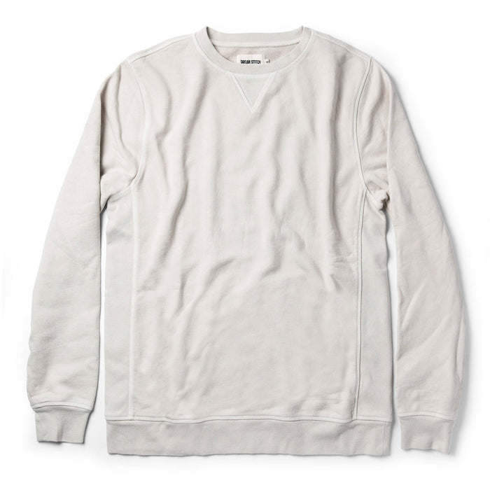 flatlay of The Crewneck in Aluminum Terry