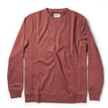 flatlay of The Crewneck in Brick Red Terry