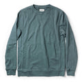flatlay of The Crewneck in Sea Green Terry