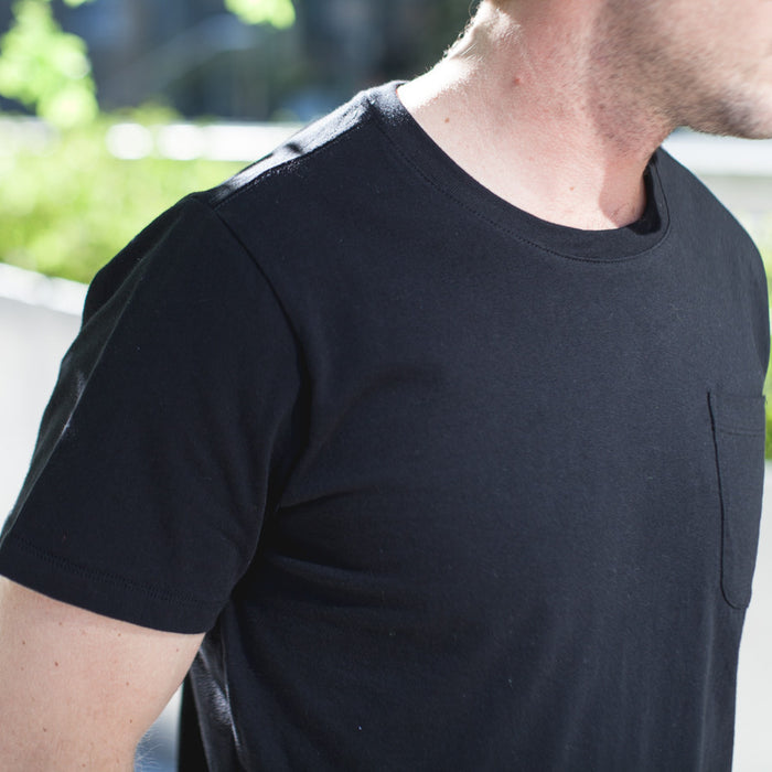 The Crewneck Pocket Tee in Black