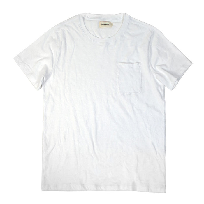 The Crewneck Pocket Tee in White