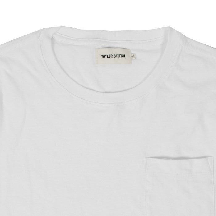 The Crewneck Pocket Tee in White
