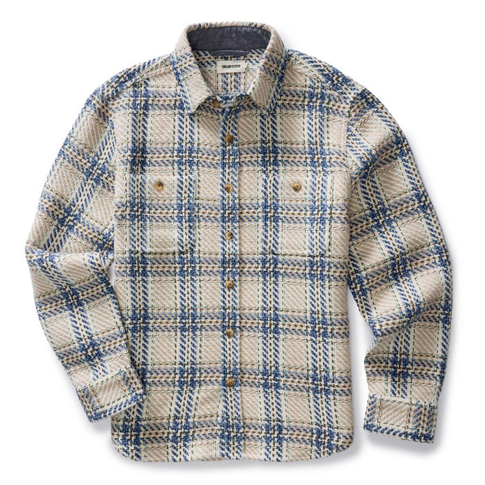 flatlay of The Cutter Overshirt in Sandbar Plaid