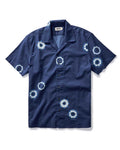flatlay of The Davis Shirt in Dark Navy Geo
