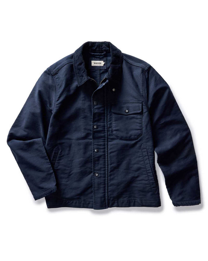 flatlay of The Deck Jacket in Dark Navy Bedford Cord