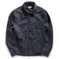 flatlay of The Decker Jacket in Navy Wool Beach Cloth