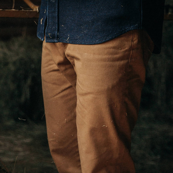 The Democratic All Day Pant in British Khaki Selvage