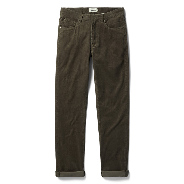 flatlay of The Democratic All Day Pant in Walnut Cord, shown in full