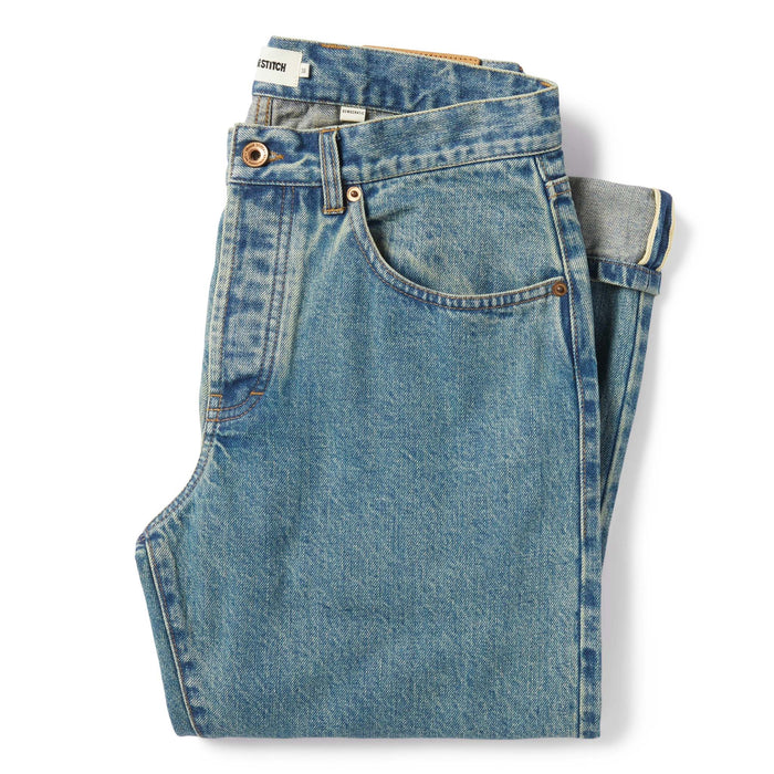 flatlay of The Democratic Jean in 24-Month Japanese Selvage folded