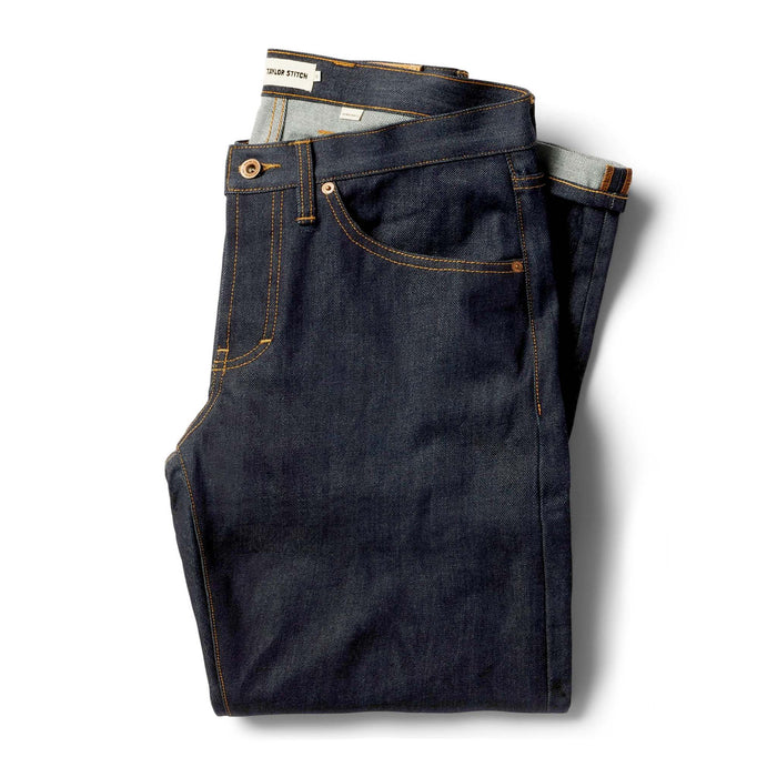 flatlay of The Democratic Jean in Cone Mills Cordura Denim