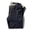 flatlay of The Democratic Jean in Cone Mills Cordura Denim