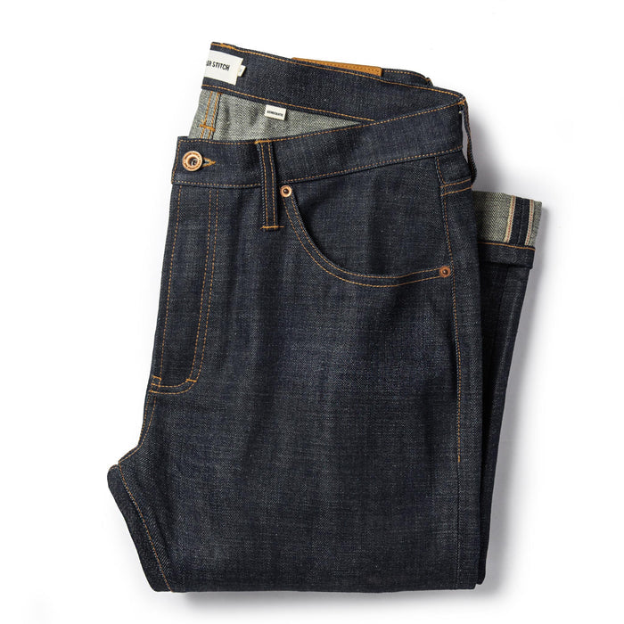 folded flatlay of The Democratic Jean in Organic Selvage
