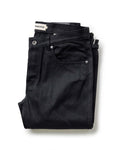 folded flatlay of The Democratic Jean in Rigid Black Organic Selvedge