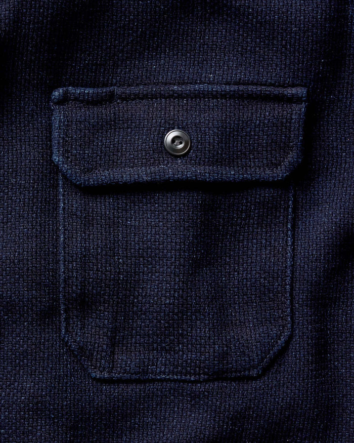 flatlay of The Division Shirt in Rinsed Indigo