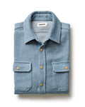 flatlay of The Division Shirt in Washed Indigo folded