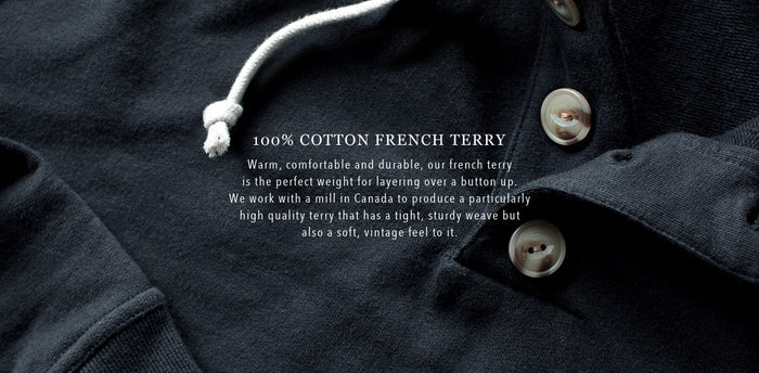 editorial panel: The Dusty Red Three Button Hooded Sweatshirt