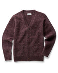 flatlay of The Eastmoor Cardigan in Heather Port Wool