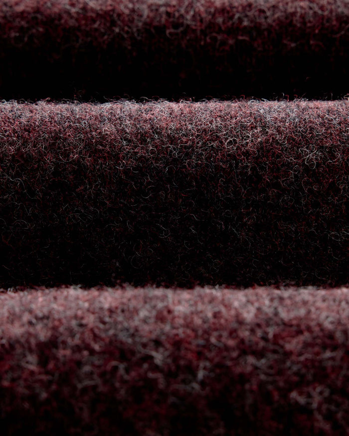 material shot of the fabric on The Eastmoor Sweater in Heather Port Wool