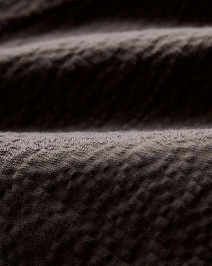 material shot of the seersucker on The Easy Short in Canteen Seersucker