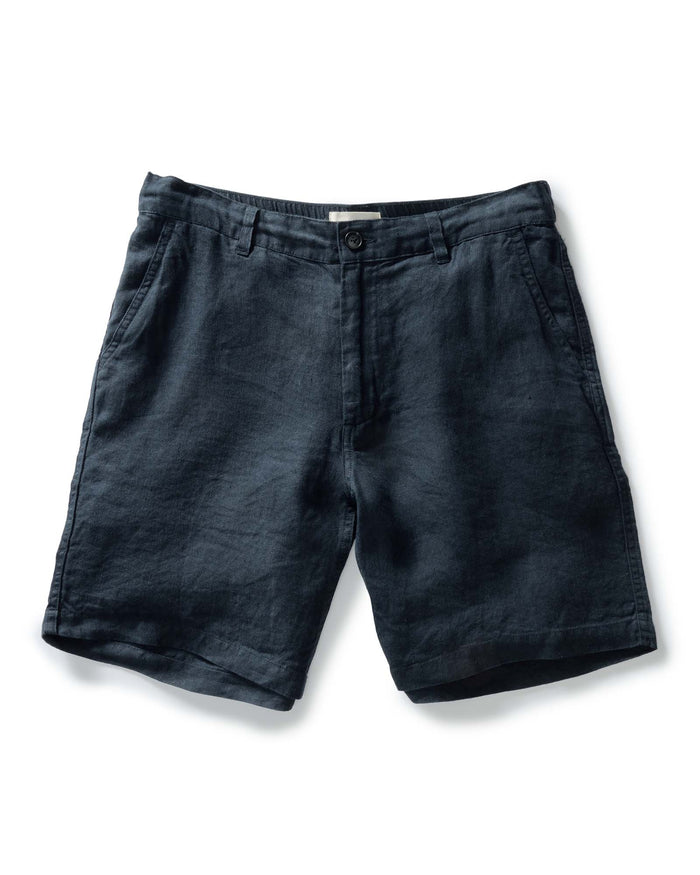 flatlay of The Easy Short in Navy Linen