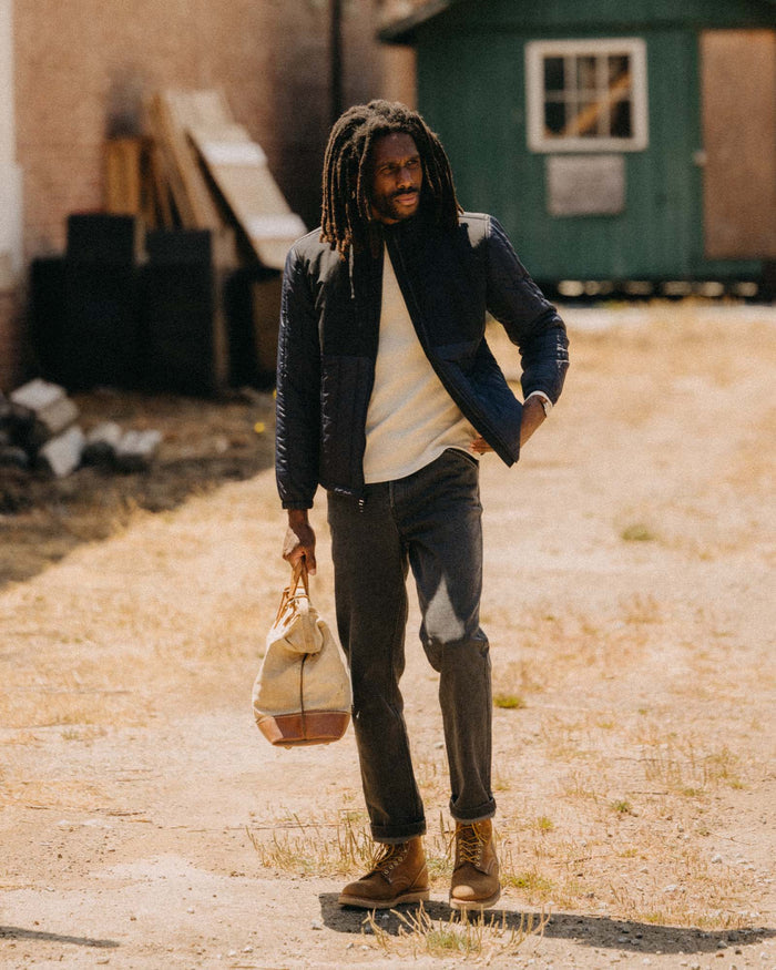 The Ember Jacket in Dark Navy Quilted Nylon