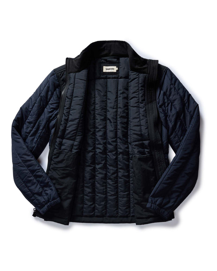 The Ember Jacket in Dark Navy Quilted Nylon
