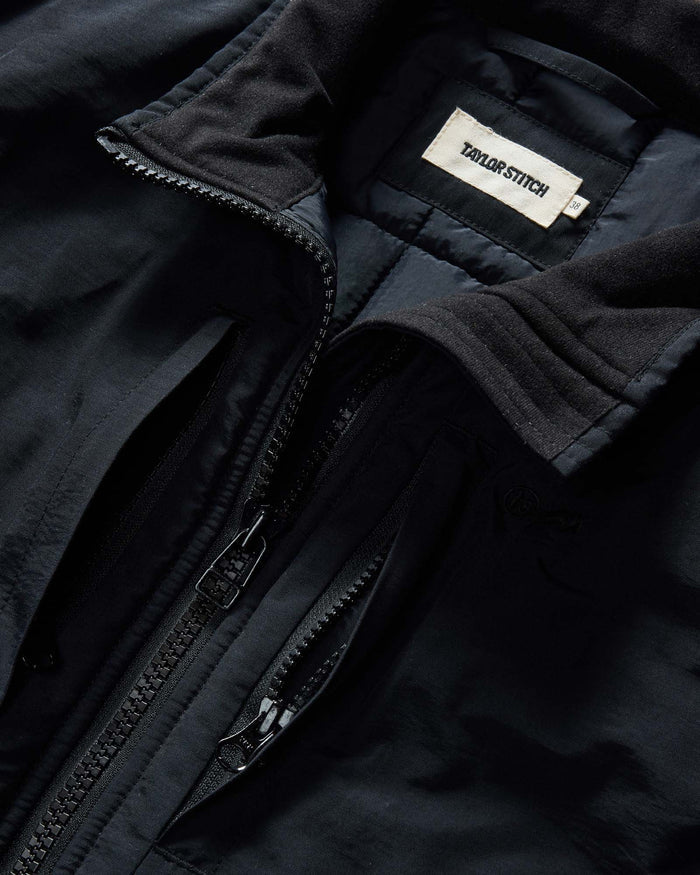 The Ember Jacket in Dark Navy Quilted Nylon