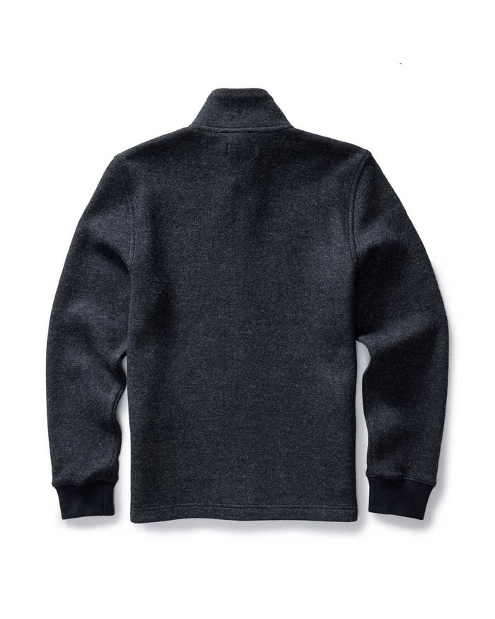 flatlay of the back of The Evans Jacket in Navy Birdseye Wool