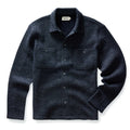 flatlay of The Evans Overshirt in Navy Birdseye Wool