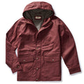 flatlay of The Explorer Jacket in Red Wine Dry Wax