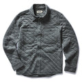 flatlay of The Fall Line Overshirt in Heather Ash Quilted Jersey